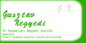 gusztav negyedi business card