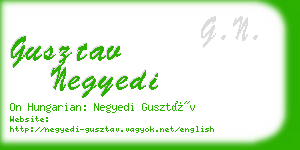 gusztav negyedi business card